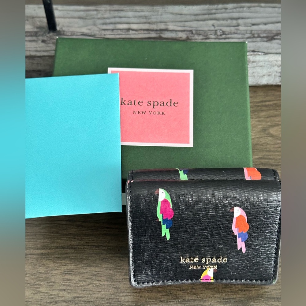 Kate Spade Sylvia Flock Party Small Trifold Wallet